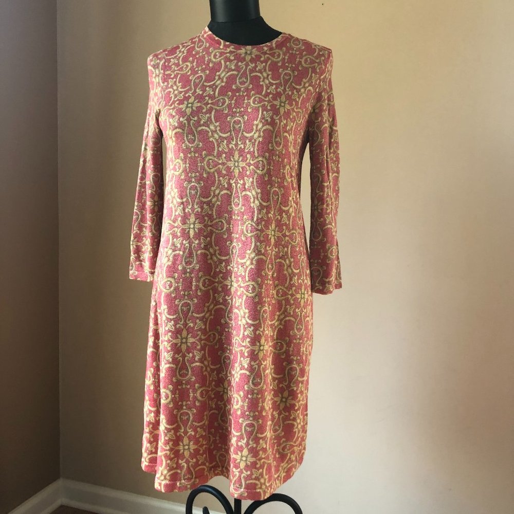 J. McLaughlin Size M Red/Gold Dress